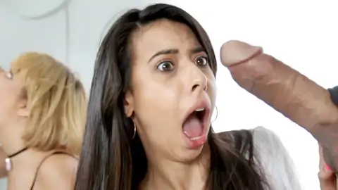 乌木色头发和金发碧眼的人在四路中共享旋钮