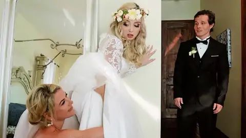 新郎发现妻子在和女人摩擦身体