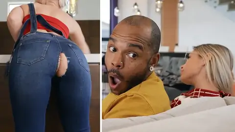 Großer Schwarzer Schwanz Fickt Eine Blonde Schlampe Mit Tollem Hintern In Der Küche